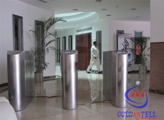 Airport Metro Intelligent Glass Entrance Turnstiles Nice Shape Design