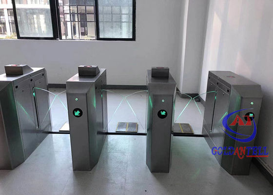 Anti Panic Pedestrian Turnstile Gate LED Traffic Lights Guidance ESD Turnstile Gate System