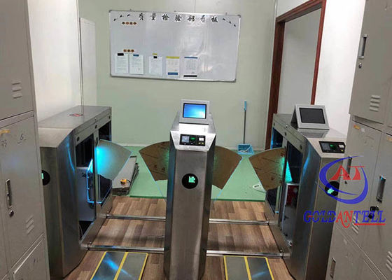 Safety Flap Turnstile Gate Access Control With LCD Screen QR Code Reader NFC Reader