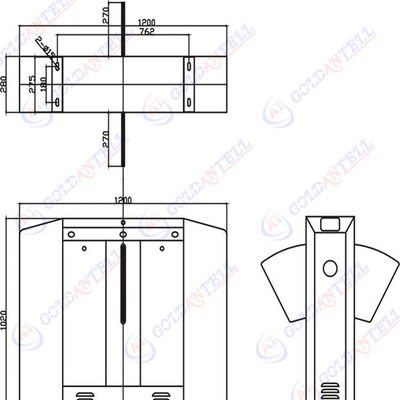 Smart flap barrier turnstile single or bi-directional optional for station airport