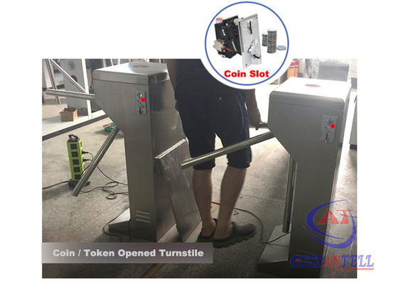 Rustproof Steel Bi Directional Tripod Turnstile Gate Pedestrian With Rfid Reader