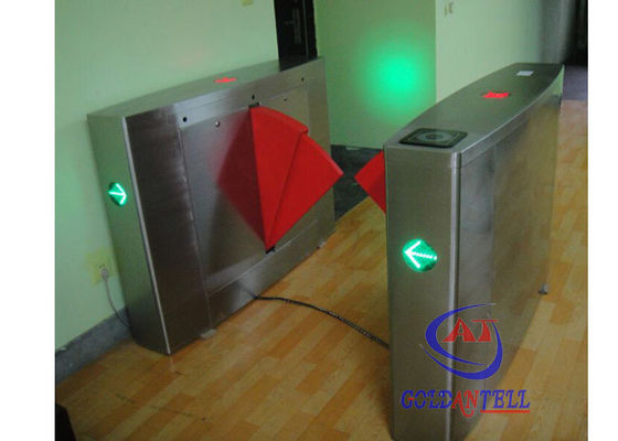 90CM width Sliding Card Double Wing access control barriers with automatic sensor