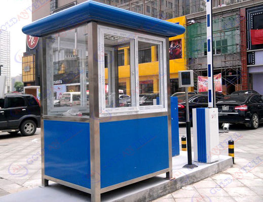 Steel Security Guard Booth 120x150x240cm Customizable Size