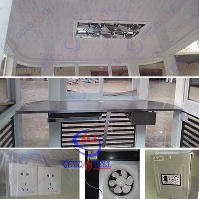 Steel Security Guard House 2000x2500mm Prefabricated Toll Booth
