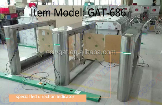 High-Speed Swing Turnstile Gate with 0.6s Sliding Speed IP54 Protection and 35-40 Persons/Minute Flow Rate