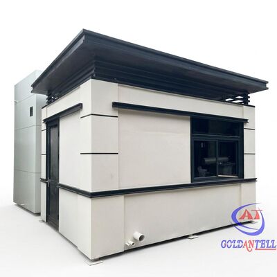 Quick Assembly Security Guard House with Toilet Prefabricated Steel Sentry Box Portable Modular Guard Shack Restroom Cabin