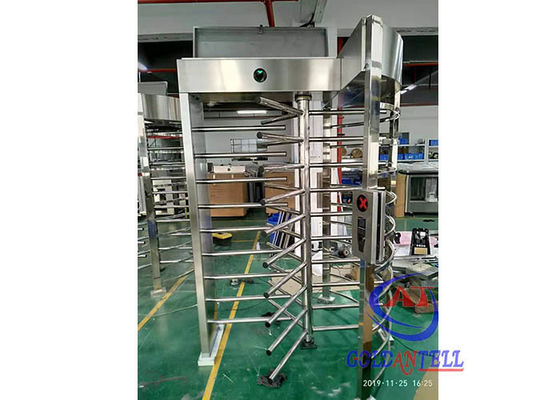 Mechanical Rotating Full Body Turnstile Automatic Door Hand Push Stainless Steel