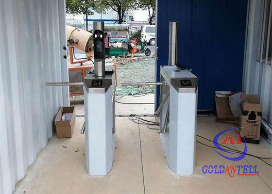 Triangle Rotation 304 SS LED Tripod Turnstile Gate With Face Recognition Sensors