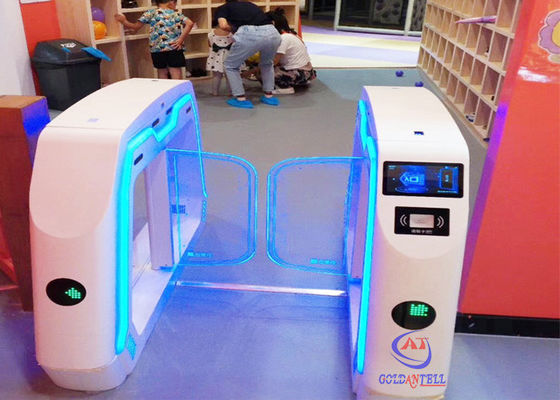 High Security 304 Stainless Steel Anti-pinch Kids Swing Barrier Gates Customizd Logo Color Available