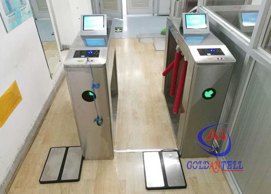 Indoor Pedestrian ESD Access Turnstile Gate IP54 SUS304 Material For Lab / Facotry