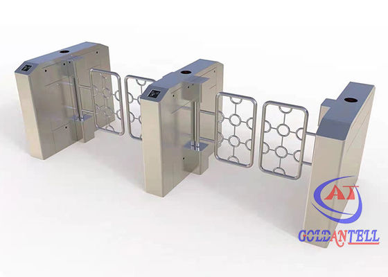 Waterproof Dual Lane Swing Barrier Turnstile Anti Collision Function Movement