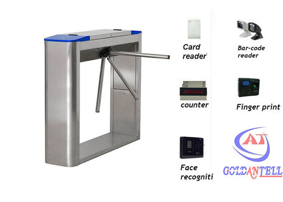 Outdoor entrance Tripod Turnstile Gate with coin operater / RFID barcode