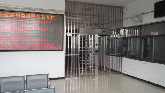 Indoor & Outdoor RFID Card Biometrics Facial Recognition Three Lane Full Height Turnstile