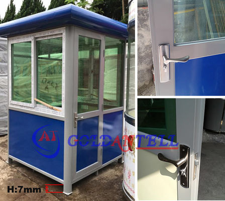 Steel Security Guard Booth 120x150x240cm Customizable Size