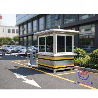 CE SUS304 Stainless Steel Security Guard Booth Prefabricated Sentry Box Portable Guard House Kiosk Modular Cabin Guard Shack