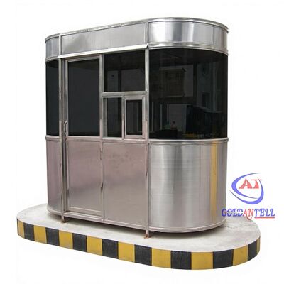 1m Slim Steel Security Guard Shack Narrow Parking Exit Cashier Booth Prefabricated Sentry Box Space-saving Toll Kiosk Station