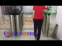 GAT-686 スピードゲート スイングバリアゲート QRコードバーコードとRFIDカードリーダーの両方と統合