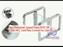 スリム 歩行者 スピードゲート RFID QRコード NFC カード パス コントロール ジム用