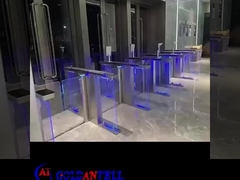 GAT-672 オプティカルフェイススキャナー スイングバリアゲート RFID バイディレクショナルパスバリアシステム